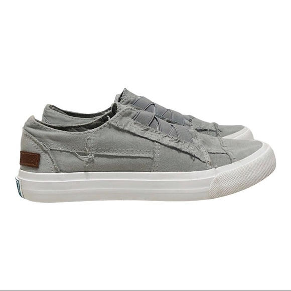 Blowfish Gray Distressed Canvas Sneakers - Picture 2 of 14